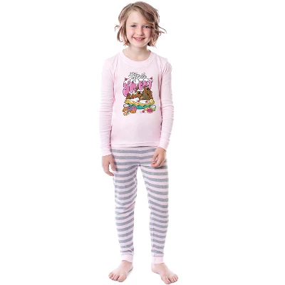 Scooby-Doo Girls' Life Is Sweet Character Donuts Pie Cookies Pajama Set Pink - Image 3