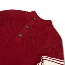 Hope & Henry Boys' Long Sleeve Mock Neck Raglan Sweater With Kanga Pocket, Kids