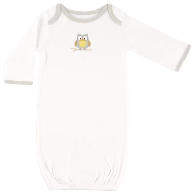 Luvable Friends Cotton Gowns, Owl, Preemie/Newborn - Image 2