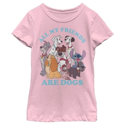 Girl's Disney All My Friends Are Dogs T-Shirt - Image 3