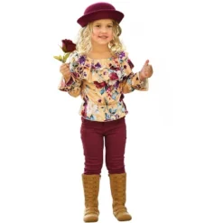 Girls Make Me Better Burgundy Jeans Set - Mia Belle Girls