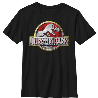 Boy's Jurassic Park Chrome Logo T-Shirt - Image 3