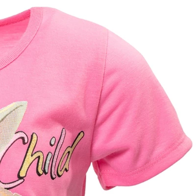 Star Wars The Child T-Shirt And French Terry Shorts Outfit Set Blue / Pink - Image 4