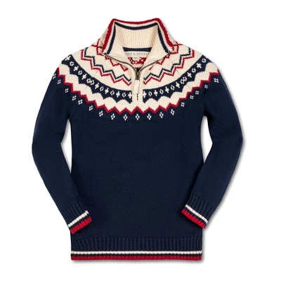 Hope & Henry Boys' Long Sleeve Half Zip Raglan Ski Sweater, Kids - Image 8