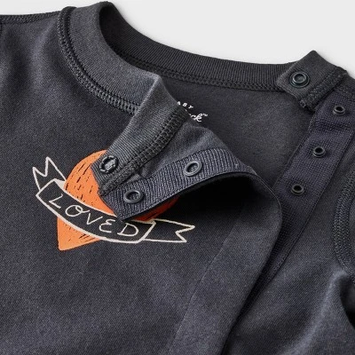 Baby Adaptive Side Snap Long Sleeve T-Shirt - Cat & Jack™ Black - Image 2