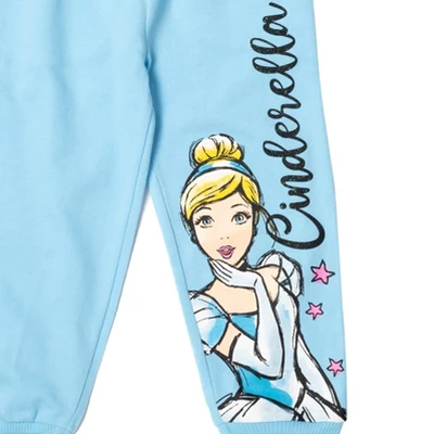 Disney Princess Cinderella Belle Jasmine Moana Rapunzel Ariel Girls Fleece 3 Pack Pants Toddler To Big Kid - Image 4