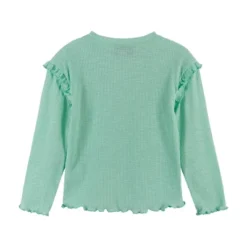 Andy & Evan Kids Girls Smiley Long Sleeve Tee Blue, Size 6