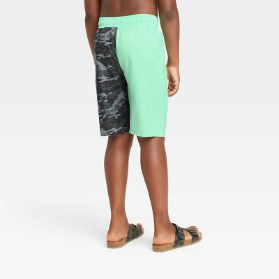 Boys' Jurassic Park Swim Shorts - Teal Green