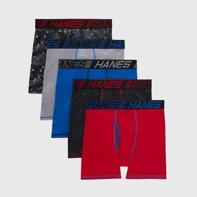 Hanes Boys' 5pk X-Temp Boxer Briefs - Red - Image 4