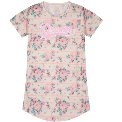 Sleep On It Girls Floral Dreams Pajama Sleep Shirt With Matching Sleep Mask