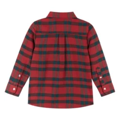 Andy & Evan Kids Boys Holiday Plaid Flannel And Bowtie Set Red, Size 7