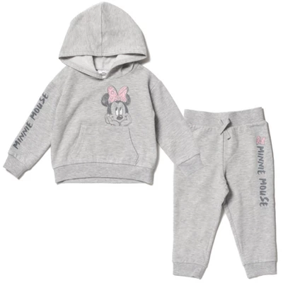 Disney Minnie Mouse Baby Girls Fleece Pullover Hoodie And Pants Outfit Set Infant - Image 7
