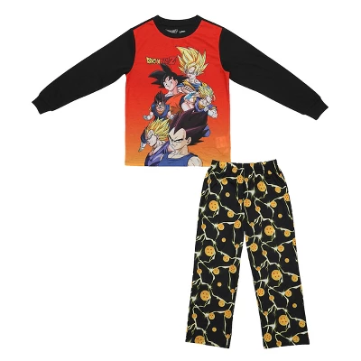 Youth Dragon Ball Z Sleepwear Set: Long-Sleeve Tee Shirt, Sleep Shorts, And Sleep Pants - Image 4
