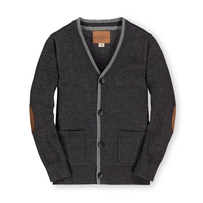 Hope & Henry Boys' Tipped Cardigan With Elbow Patches, Kids - Image 6