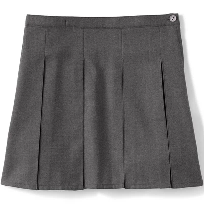 Lands' End Lands' End School Uniform Girls Solid Box Pleat Skirt Top Of Knee - Image 5