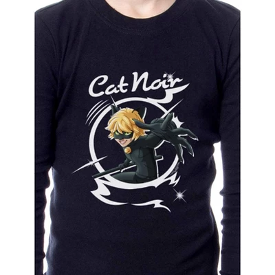 Miraculous: Tales Of Ladybug & Cat Noir Tight Fit Sleep Pajama Set Black - Image 2