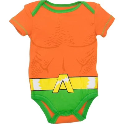 DC Comics Justice League Batman Superman The Flash Baby 5 Pack Costume Bodysuits Newborn To Infant - Image 3