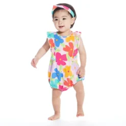 Andy & Evan Infant Girls Floral Bubble Set
