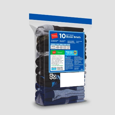 Hanes Boys' 10pk Camo Soft Comfort Boxer Briefs - Colors May Vary - Image 2