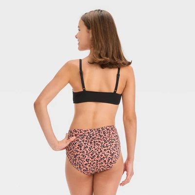 Girls' 'In Her Element' Leopard Spot One Piece Swimsuit - Art Class™ Black - Image 2
