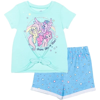 My Little Pony Girls T-Shirt And French Terry Shorts Outfit Set Little Kid - Image 8