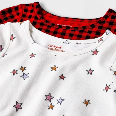 Toddler Girls' 2pk Adaptive Long Sleeve Holiday Dress - Cat & Jack™ Off-White - Image 2