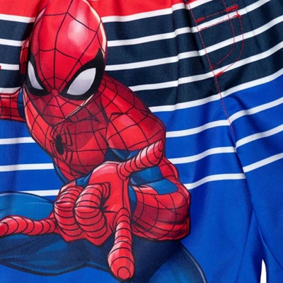 Marvel Spider-Man Rash Guard And Swim Trunks Outfit Set Little Kid To Big Kid - Image 6