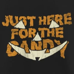 Girl's Lost Gods Halloween Just Here For The Candy Jack-O'-Lantern T-Shirt