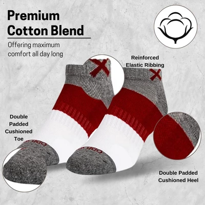 Basix, Kids Ankle Sock Low Profile Cotton Comfort Cushion Fit 5 Pack, 4-10 Years - Image 4