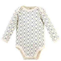 Touched By Nature Baby Girl Organic Cotton Long-Sleeve Bodysuits 5pk, Pink Elephant