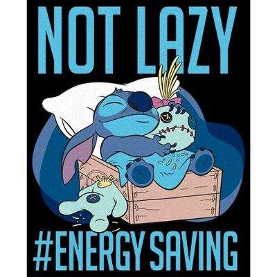 Girl's Lilo & Stitch Not Lazy Energy Saving Crop T-Shirt