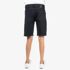 RAW X Boys Slim Fit Distressed Denim Cut Off Shorts, Kids Fashion Rips Stretch Washed Jean Shorts