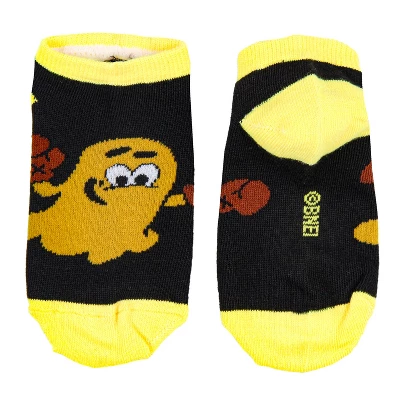 Pac-Man Multi-Character Design Kids Ankle No-Show Socks 4 Pairs Multicoloured - Image 4