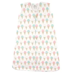 Luvable Friends Baby Girl Sleeveless Jersey Cotton Sleeping Bag, Sack, Blanket, Ice Cream Jersey