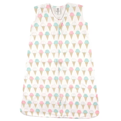 Luvable Friends Baby Girl Sleeveless Jersey Cotton Sleeping Bag, Sack, Blanket, Ice Cream Jersey