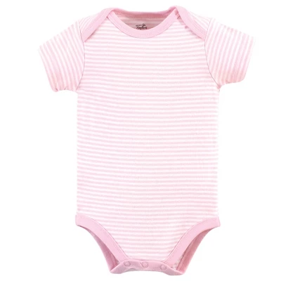 Touched By Nature Baby Girl Organic Cotton Bodysuits 5pk, Cherry Blossom - Image 4