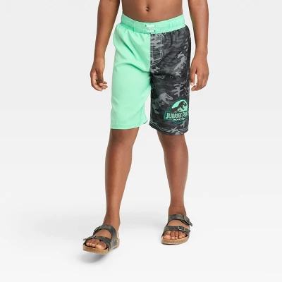 Boys' Jurassic Park Swim Shorts - Teal Green - Image 3