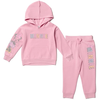 Disney Minnie Mouse Baby Girls Fleece Pullover Hoodie And Pants Outfit Set Infant - Image 6