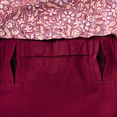 Toddler Girls' Adaptive Short Sleeve Woven Dress - Cat & Jack™ Burgundy - Image 3