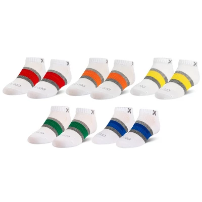 Basix, Kids Ankle Sock Low Profile Cotton Comfort Cushion Fit 5 Pack, 4-10 Years - Image 6