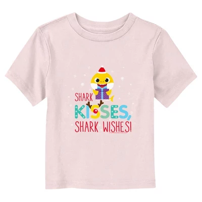 Toddler's Baby Shark Kisses And Shark Wishes T-Shirt - Image 2