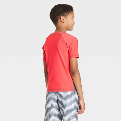 Boys' Spider-Man Short Sleeve Rash Guard Swimsuit Top - Gray