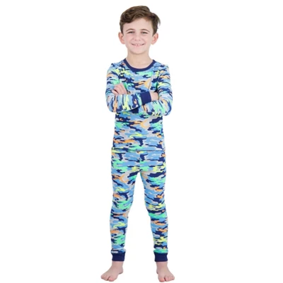 Sleep On It Boys Super Soft 2-Piece Snug Fit Pajama Set - Camo - Image 2