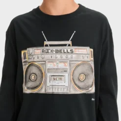 Boys' Boom Box Long Sleeve Graphic T-Shirt - Art Class™ Black