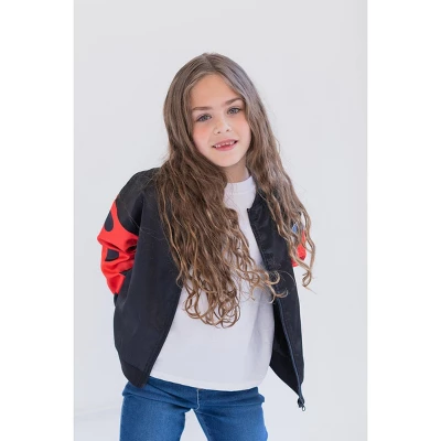 Miraculous Ladybug Girls Zip Up Bomber Jacket Little Kid To Big Kid - Image 3